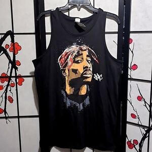 Tupac Shakur Graphic‎ Print Tank Top Size Medium NWT 2Pac
